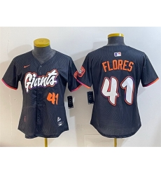 Youth San Francisco Giants 41 Wilmer Flores Anthracite 2025 City Connect Limited Stitched Baseball Jersey Youth San Francisco Giants 41 Wilmer Flores Anthracite 2025 City Connect Limited Stitched Baseball Jersey