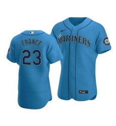 Men Seattle Mariners 23 Ty France Royal Flex Base Stitched Jersey Men Seattle Mariners 23 Ty France Royal Flex Base Stitched Jersey