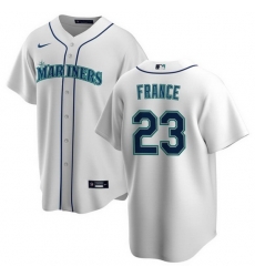Men Seattle Mariners 23 Ty France White Cool Base Stitched Jersey Men Seattle Mariners 23 Ty France White Cool Base Stitched Jersey
