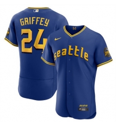 Men Seattle Mariners 24 Ken Griffey Jr Royal 2023 City Connect Flex Base Stitched Jersey Men Seattle Mariners 24 Ken Griffey Jr Royal 2023 City Connect Flex Base Stitched Jersey