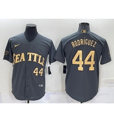 Men Seattle Mariners 44 Julio Rodr EDguez 2022 All Star Charcoal Cool Base Stitched Baseball Jersey Men Seattle Mariners 44 Julio Rodr EDguez 2022 All Star Charcoal Cool Base Stitched Baseball Jersey