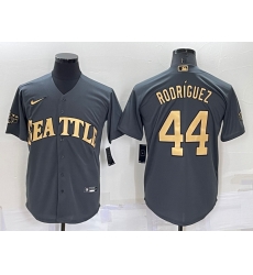 Men Seattle Mariners 44 Julio Rodriguez Grey 2022 All Star Stitched Cool Base Nike Jersey Men Seattle Mariners 44 Julio Rodriguez Grey 2022 All Star Stitched Cool Base Nike Jersey