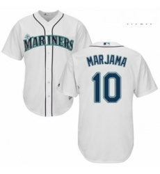 Mens Majestic Seattle Mariners 10 Mike Marjama Replica White Home Cool Base MLB Jersey Mens Majestic Seattle Mariners 10 Mike Marjama Replica White Home Cool Base MLB Jersey