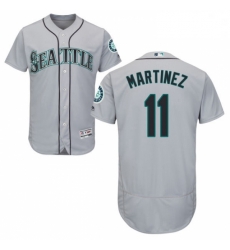 Mens Majestic Seattle Mariners 11 Edgar Martinez Grey Flexbase Authentic Collection MLB Jersey Mens Majestic Seattle Mariners 11 Edgar Martinez Grey Flexbase Authentic Collection MLB Jersey