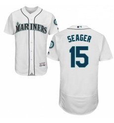 Mens Majestic Seattle Mariners 15 Kyle Seager White Home Flex Base Authentic Collection MLB Jersey Mens Majestic Seattle Mariners 15 Kyle Seager White Home Flex Base Authentic Collection MLB Jersey