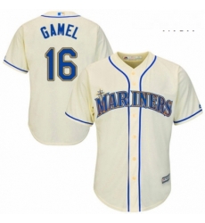 Mens Majestic Seattle Mariners 16 Ben Gamel Replica Cream Alternate Cool Base MLB Jersey Mens Majestic Seattle Mariners 16 Ben Gamel Replica Cream Alternate Cool Base MLB Jersey