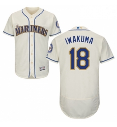 Mens Majestic Seattle Mariners 18 Hisashi Iwakuma Cream Alternate Flex Base Authentic Collection MLB Jersey Mens Majestic Seattle Mariners 18 Hisashi Iwakuma Cream Alternate Flex Base Authentic Collection MLB Jersey