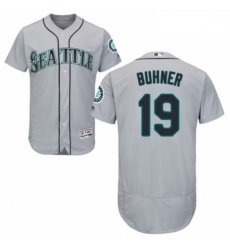 Mens Majestic Seattle Mariners 19 Jay Buhner Grey Road Flex Base Authentic Collection MLB Jersey Mens Majestic Seattle Mariners 19 Jay Buhner Grey Road Flex Base Authentic Collection MLB Jersey