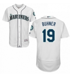 Mens Majestic Seattle Mariners 19 Jay Buhner White Home Flex Base Authentic Collection MLB Jersey Mens Majestic Seattle Mariners 19 Jay Buhner White Home Flex Base Authentic Collection MLB Jersey