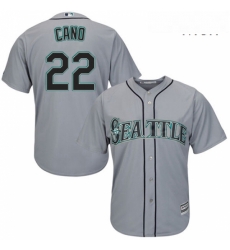 Mens Majestic Seattle Mariners 22 Robinson Cano Replica Grey Road Cool Base MLB Jersey Mens Majestic Seattle Mariners 22 Robinson Cano Replica Grey Road Cool Base MLB Jersey