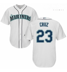 Mens Majestic Seattle Mariners 23 Nelson Cruz Replica White Home Cool Base MLB Jersey Mens Majestic Seattle Mariners 23 Nelson Cruz Replica White Home Cool Base MLB Jersey