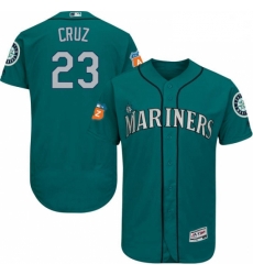 Mens Majestic Seattle Mariners 23 Nelson Cruz Teal Green Alternate Flex Base Authentic Collection MLB Jersey Mens Majestic Seattle Mariners 23 Nelson Cruz Teal Green Alternate Flex Base Authentic Collection MLB Jersey