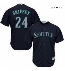 Mens Majestic Seattle Mariners 24 Ken Griffey Replica Navy Blue Alternate 2 Cool Base MLB Jersey Mens Majestic Seattle Mariners 24 Ken Griffey Replica Navy Blue Alternate 2 Cool Base MLB Jersey