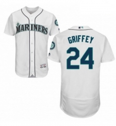 Mens Majestic Seattle Mariners 24 Ken Griffey White Home Flex Base Authentic Collection MLB Jersey Mens Majestic Seattle Mariners 24 Ken Griffey White Home Flex Base Authentic Collection MLB Jersey