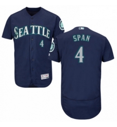 Mens Majestic Seattle Mariners 4 Denard Span Navy Blue Alternate Flex Base Authentic Collection MLB Jersey Mens Majestic Seattle Mariners 4 Denard Span Navy Blue Alternate Flex Base Authentic Collection MLB Jersey
