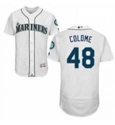 Mens Majestic Seattle Mariners 48 Alex Colome White Home Flex Base Authentic Collection MLB Jersey Mens Majestic Seattle Mariners 48 Alex Colome White Home Flex Base Authentic Collection MLB Jersey