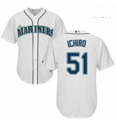 Mens Majestic Seattle Mariners 51 Ichiro Suzuki Replica White Home Cool Base MLB Jersey Mens Majestic Seattle Mariners 51 Ichiro Suzuki Replica White Home Cool Base MLB Jersey