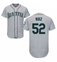 Mens Majestic Seattle Mariners 52 Carlos Ruiz Grey Flexbase Authentic Collection MLB Jersey Mens Majestic Seattle Mariners 52 Carlos Ruiz Grey Flexbase Authentic Collection MLB Jersey