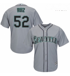 Mens Majestic Seattle Mariners 52 Carlos Ruiz Replica Grey Road Cool Base MLB Jersey Mens Majestic Seattle Mariners 52 Carlos Ruiz Replica Grey Road Cool Base MLB Jersey