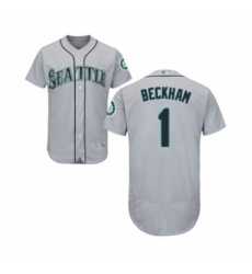 Mens Seattle Mariners 1 Tim Beckham Grey Road Flex Base Authentic Collection Baseball Jersey Mens Seattle Mariners 1 Tim Beckham Grey Road Flex Base Authentic Collection Baseball Jersey