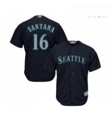 Mens Seattle Mariners 16 Domingo Santana Replica Navy Blue Alternate 2 Cool Base Baseball Jersey Mens Seattle Mariners 16 Domingo Santana Replica Navy Blue Alternate 2 Cool Base Baseball Jersey