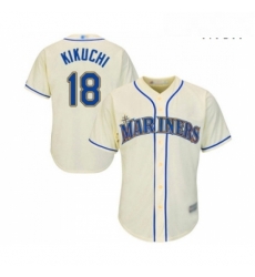 Mens Seattle Mariners 18 Yusei Kikuchi Replica Cream Alternate Cool Base Baseball Jersey Mens Seattle Mariners 18 Yusei Kikuchi Replica Cream Alternate Cool Base Baseball Jersey
