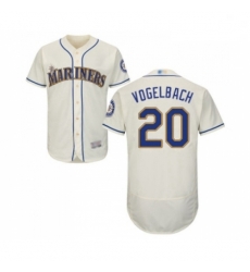 Mens Seattle Mariners 20 Dan Vogelbach Cream Alternate Flex Base Authentic Collection Baseball Jersey Mens Seattle Mariners 20 Dan Vogelbach Cream Alternate Flex Base Authentic Collection Baseball Jersey