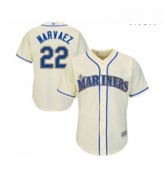 Mens Seattle Mariners 22 Omar Narvaez Replica Cream Alternate Cool Base Baseball Jersey Mens Seattle Mariners 22 Omar Narvaez Replica Cream Alternate Cool Base Baseball Jersey