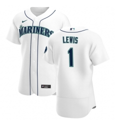 Seattle Mariners 1 Kyle Lewis Men Nike White Home 2020 Authentic Player MLB Jersey Seattle Mariners 1 Kyle Lewis Men Nike White Home 2020 Authentic Player MLB Jersey