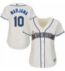 Womens Majestic Seattle Mariners 10 Mike Marjama Authentic Cream Alternate Cool Base MLB Jersey Womens Majestic Seattle Mariners 10 Mike Marjama Authentic Cream Alternate Cool Base MLB Jersey