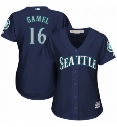 Womens Majestic Seattle Mariners 16 Ben Gamel Replica Navy Blue Alternate 2 Cool Base MLB Jersey Womens Majestic Seattle Mariners 16 Ben Gamel Replica Navy Blue Alternate 2 Cool Base MLB Jersey