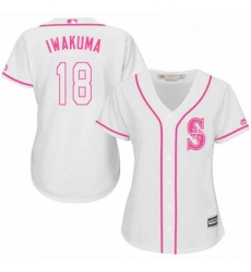 Womens Majestic Seattle Mariners 18 Hisashi Iwakuma Authentic White Fashion Cool Base MLB Jersey Womens Majestic Seattle Mariners 18 Hisashi Iwakuma Authentic White Fashion Cool Base MLB Jersey