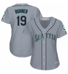 Womens Majestic Seattle Mariners 19 Jay Buhner Authentic Grey Road Cool Base MLB Jersey Womens Majestic Seattle Mariners 19 Jay Buhner Authentic Grey Road Cool Base MLB Jersey