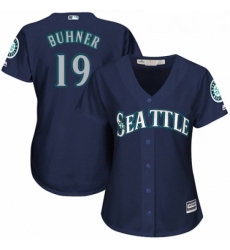 Womens Majestic Seattle Mariners 19 Jay Buhner Replica Navy Blue Alternate 2 Cool Base MLB Jersey Womens Majestic Seattle Mariners 19 Jay Buhner Replica Navy Blue Alternate 2 Cool Base MLB Jersey