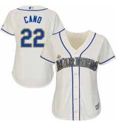 Womens Majestic Seattle Mariners 22 Robinson Cano Authentic Cream Alternate Cool Base MLB Jersey Womens Majestic Seattle Mariners 22 Robinson Cano Authentic Cream Alternate Cool Base MLB Jersey