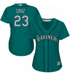 Womens Majestic Seattle Mariners 23 Nelson Cruz Replica Teal Green Alternate Cool Base MLB Jersey Womens Majestic Seattle Mariners 23 Nelson Cruz Replica Teal Green Alternate Cool Base MLB Jersey