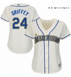 Womens Majestic Seattle Mariners 24 Ken Griffey Authentic Cream Alternate Cool Base MLB Jersey Womens Majestic Seattle Mariners 24 Ken Griffey Authentic Cream Alternate Cool Base MLB Jersey