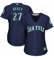 Womens Majestic Seattle Mariners 27 Ryon Healy Replica Navy Blue Alternate 2 Cool Base MLB Jersey Womens Majestic Seattle Mariners 27 Ryon Healy Replica Navy Blue Alternate 2 Cool Base MLB Jersey