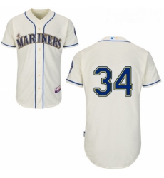 Womens Majestic Seattle Mariners 34 Felix Hernandez Authentic Cream Alternate Cool Base MLB Jersey Womens Majestic Seattle Mariners 34 Felix Hernandez Authentic Cream Alternate Cool Base MLB Jersey