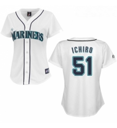 Womens Majestic Seattle Mariners 51 Ichiro Suzuki Authentic White MLB Jersey Womens Majestic Seattle Mariners 51 Ichiro Suzuki Authentic White MLB Jersey