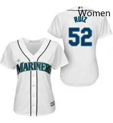 Womens Majestic Seattle Mariners 52 Carlos Ruiz Replica White Home Cool Base MLB Jersey Womens Majestic Seattle Mariners 52 Carlos Ruiz Replica White Home Cool Base MLB Jersey