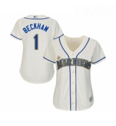 Womens Seattle Mariners 1 Tim Beckham Replica Cream Alternate Cool Base Baseball Jersey Womens Seattle Mariners 1 Tim Beckham Replica Cream Alternate Cool Base Baseball Jersey