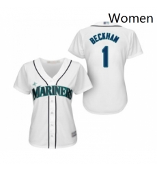 Womens Seattle Mariners 1 Tim Beckham Replica White Home Cool Base Baseball Jersey Womens Seattle Mariners 1 Tim Beckham Replica White Home Cool Base Baseball Jersey