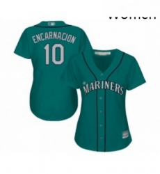 Womens Seattle Mariners 10 Edwin Encarnacion Replica Teal Green Alternate Cool Base Baseball Jersey Womens Seattle Mariners 10 Edwin Encarnacion Replica Teal Green Alternate Cool Base Baseball Jersey