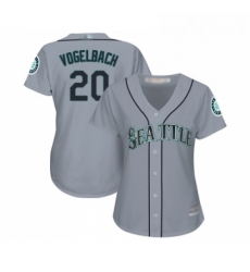 Womens Seattle Mariners 20 Dan Vogelbach Replica Grey Road Cool Base Baseball Jersey Womens Seattle Mariners 20 Dan Vogelbach Replica Grey Road Cool Base Baseball Jersey