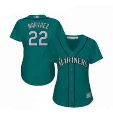 Womens Seattle Mariners 22 Omar Narvaez Replica Teal Green Alternate Cool Base Baseball Jersey Womens Seattle Mariners 22 Omar Narvaez Replica Teal Green Alternate Cool Base Baseball Jersey