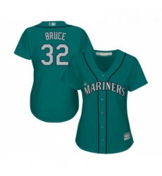 Womens Seattle Mariners 32 Jay Bruce Replica Teal Green Alternate Cool Base Baseball Jersey Womens Seattle Mariners 32 Jay Bruce Replica Teal Green Alternate Cool Base Baseball Jersey