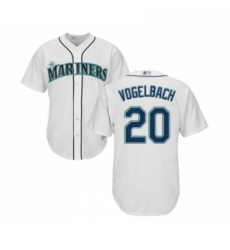 Youth Seattle Mariners 20 Dan Vogelbach Replica White Home Cool Base Baseball Jersey Youth Seattle Mariners 20 Dan Vogelbach Replica White Home Cool Base Baseball Jersey