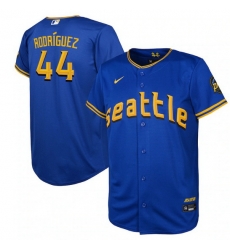 Youth Seattle Mariners 44 Julio Rodriguez Royal 2023 City Connect Stitched Baseball Jersey Youth Seattle Mariners 44 Julio Rodriguez Royal 2023 City Connect Stitched Baseball Jersey