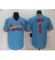 Cardinals 1 Ozzie Smith Light Blue Nike Cool Base Throwback Jersey Cardinals 1 Ozzie Smith Light Blue Nike Cool Base Throwback Jersey